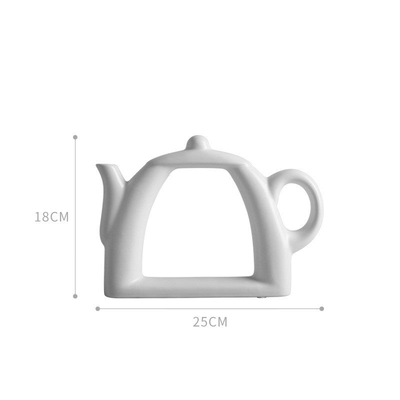 Palermo Modern White Pot-Shaped Decorative Ceramic Vase