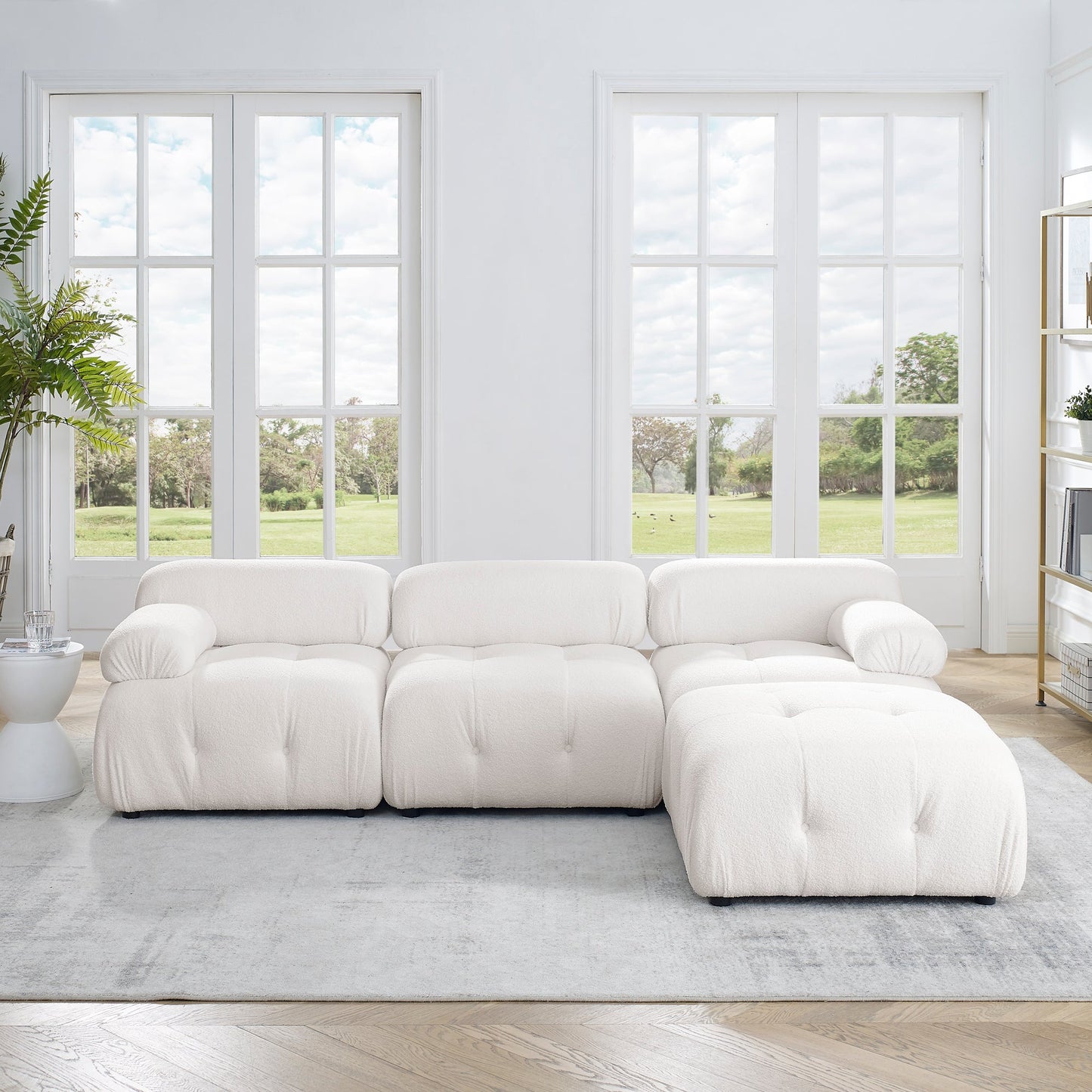 Vivante Modular Sectional Sofa L Shaped Couch With Reversible Ottoman