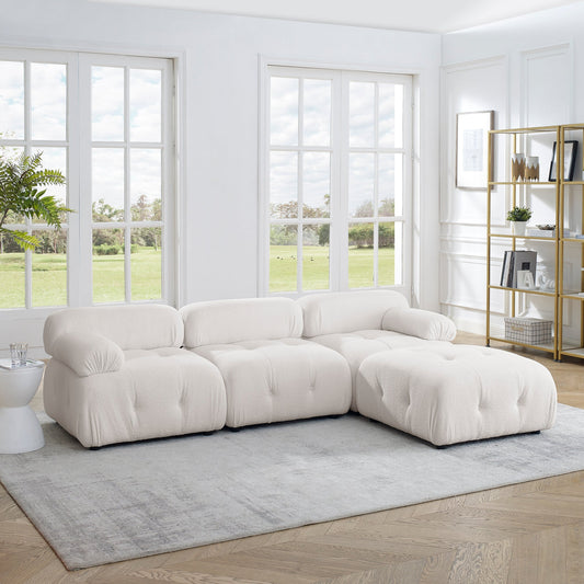 Vivante Modular Sectional Sofa L Shaped Couch With Reversible Ottoman