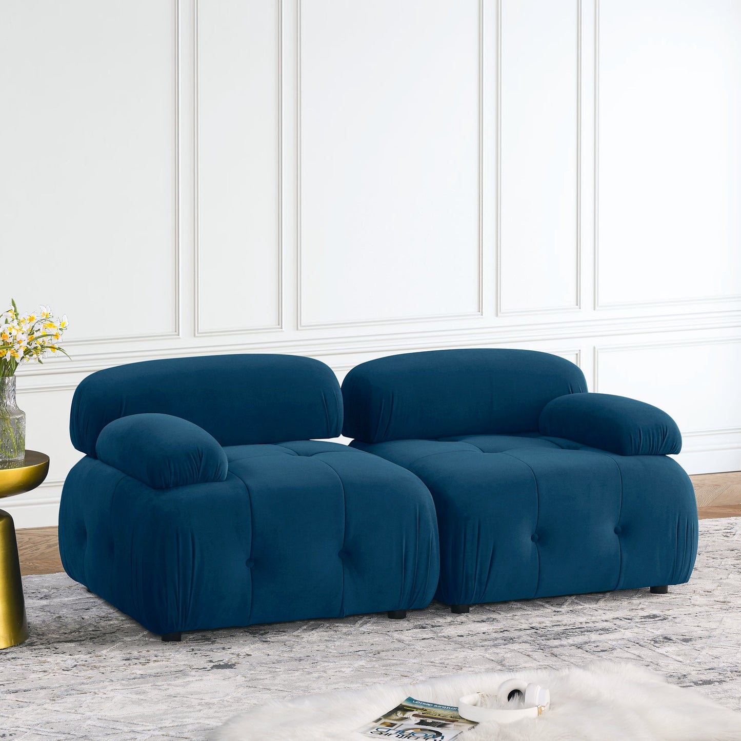 Vivante Modular Sectional Sofa L Shaped Couch With Reversible Ottoman